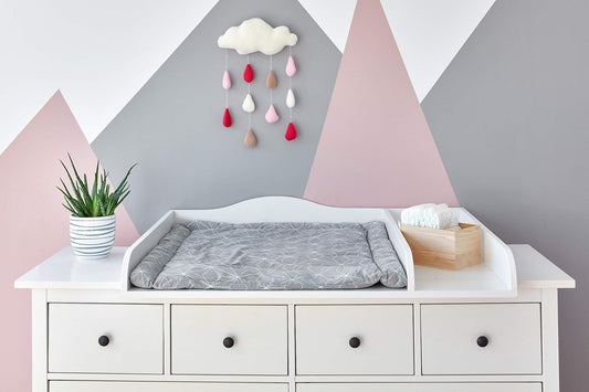 KraftKids Wickelaufsatz für HEMNES XXL 108 cm extra breit mit Trennfach