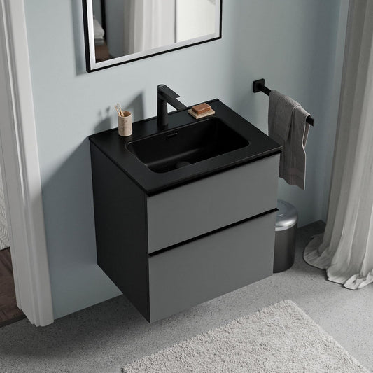 BERNSTEIN Badmöbel-Set Lavoa – Waschbecken mit Unterschrank, 2 Schubladen, Soft-Close, modernes Waschtisch-Set