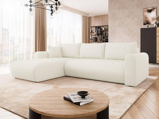 Mirjan24 Eliwo Ecksofa L-Form, Schlafsofa mit Bettkasten, Wohnlandschaft mit Schlaffunktion, modernes Polstersofa, universelle Ottomane