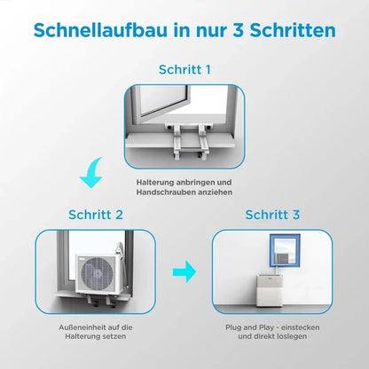 Midea PortaSplit-E Tragbare Klimaanlage 12000 BTU Heizung Kühlung, Fernbedienung