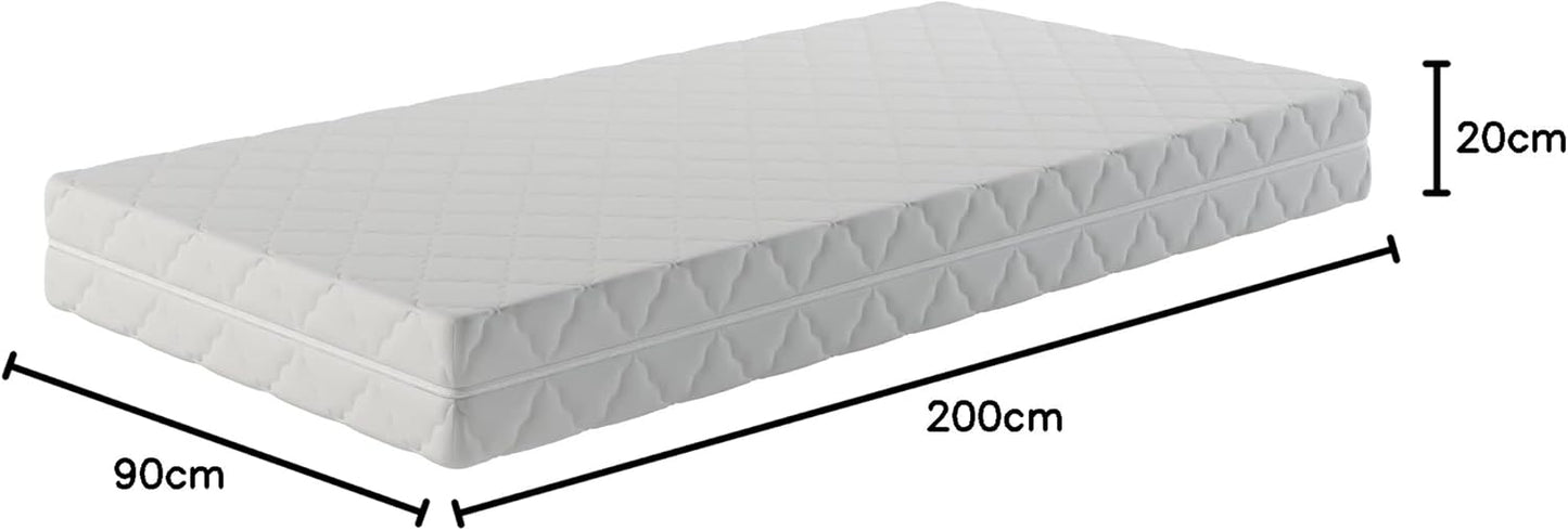 MSS e.K. 7-Zonen Taschenfederkernmatratze, Orthopädisch, Öko-Tex, Ergonomisch, Komfortschaum