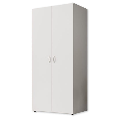 Stella Trading Kleiderschrank mit Drehtüren – Holzschrank für Schlafzimmer, zeitloses Design