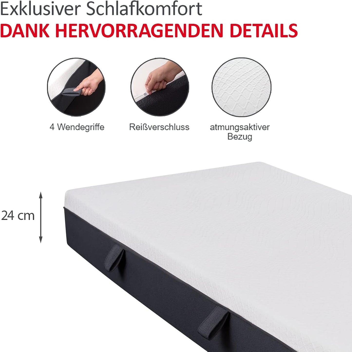 Matratzen Concord Taschenfederkernmatratze mit Duo Topper, Kaltschaum, Öko-Tex, atmungsaktiv
