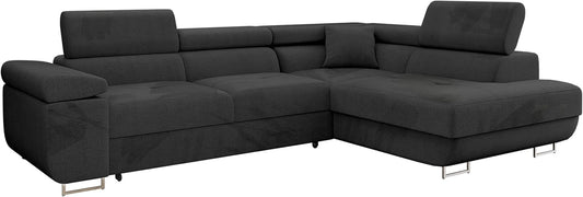 Mirjan24 Torezio Ecksofa mit Schlaffunktion und Bettkasten – 4-Sitzer L-Form