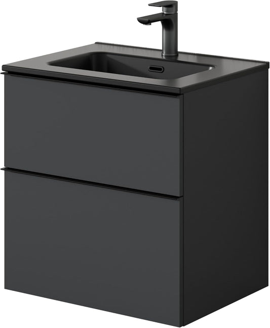 BERNSTEIN Badmöbel-Set Lavoa – Waschbecken mit Unterschrank, 2 Schubladen, Soft-Close, modernes Waschtisch-Set