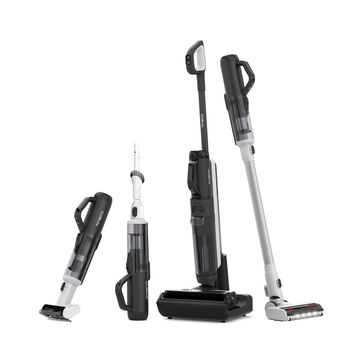 Tineco Floor One Stretch S6 Wet/Dry Vacuum Cleaner, 180° Flat Design Suction Mop 13 cm Lying Height, 70°C 5min FlashDry Self-Cleaning, 3-Sided Edge Cleaning, 40 Minutes Running Time Cleaning Under