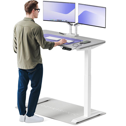 Desktronic HomeOne Elektrisch Höhenverstellbarer Schreibtisch, USB-Anschlüsse, Ergonomisch