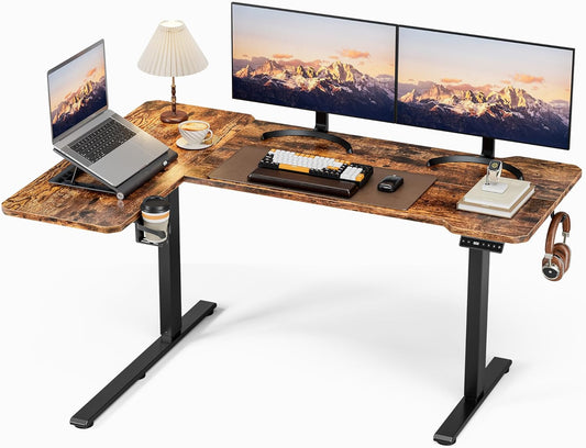 Acrolix Eckschreibtisch elektrisch höhenverstellbar – L-Form, ergonomisch, stabil