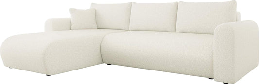 Mirjan24 Eliwo Ecksofa L-Form, Schlafsofa mit Bettkasten, Wohnlandschaft mit Schlaffunktion, modernes Polstersofa, universelle Ottomane