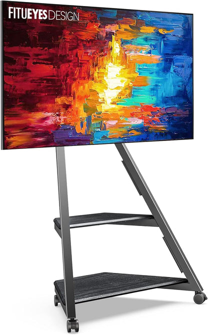 FITUEYES Mobiler TV Ständer mit Rollen für 32–65 Zoll Fernseher