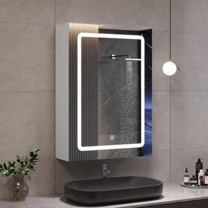 DICTAC LED Spiegelschrank Bad mit Steckdose und Touch-Sensor