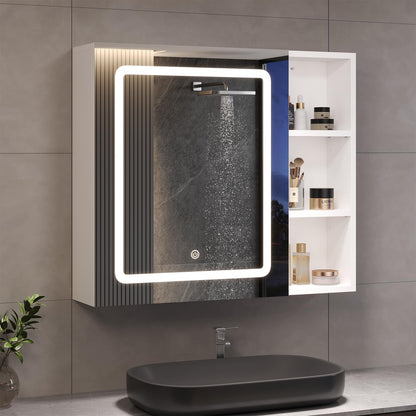 DICTAC LED Spiegelschrank Bad mit Steckdose und Touch-Sensor