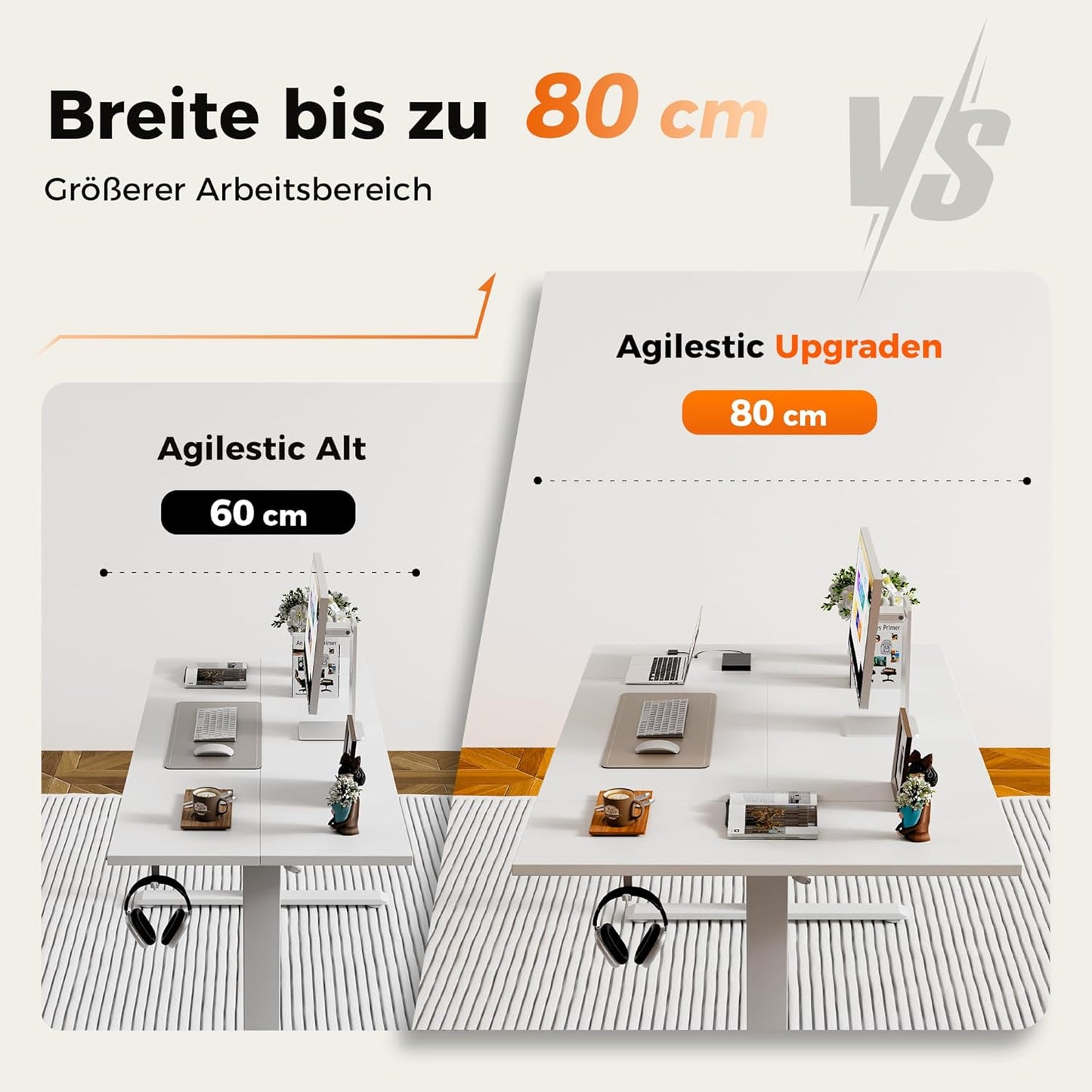 Agilestic höhenverstellbarer Schreibtisch elektrisch – ergonomisch, stabil, flexibel