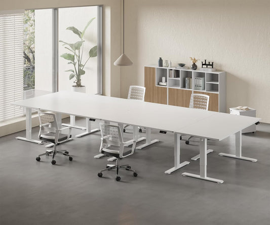 Homall höhenverstellbarer Schreibtisch elektrisch – Rechteck, USB, ergonomisch