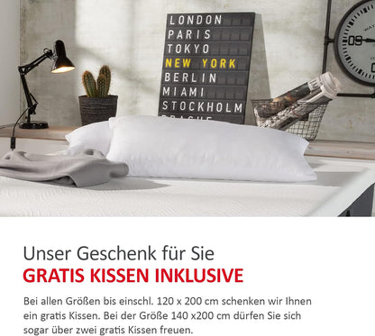Matratzen Concord Taschenfederkernmatratze mit Duo Topper, Kaltschaum, Öko-Tex, atmungsaktiv