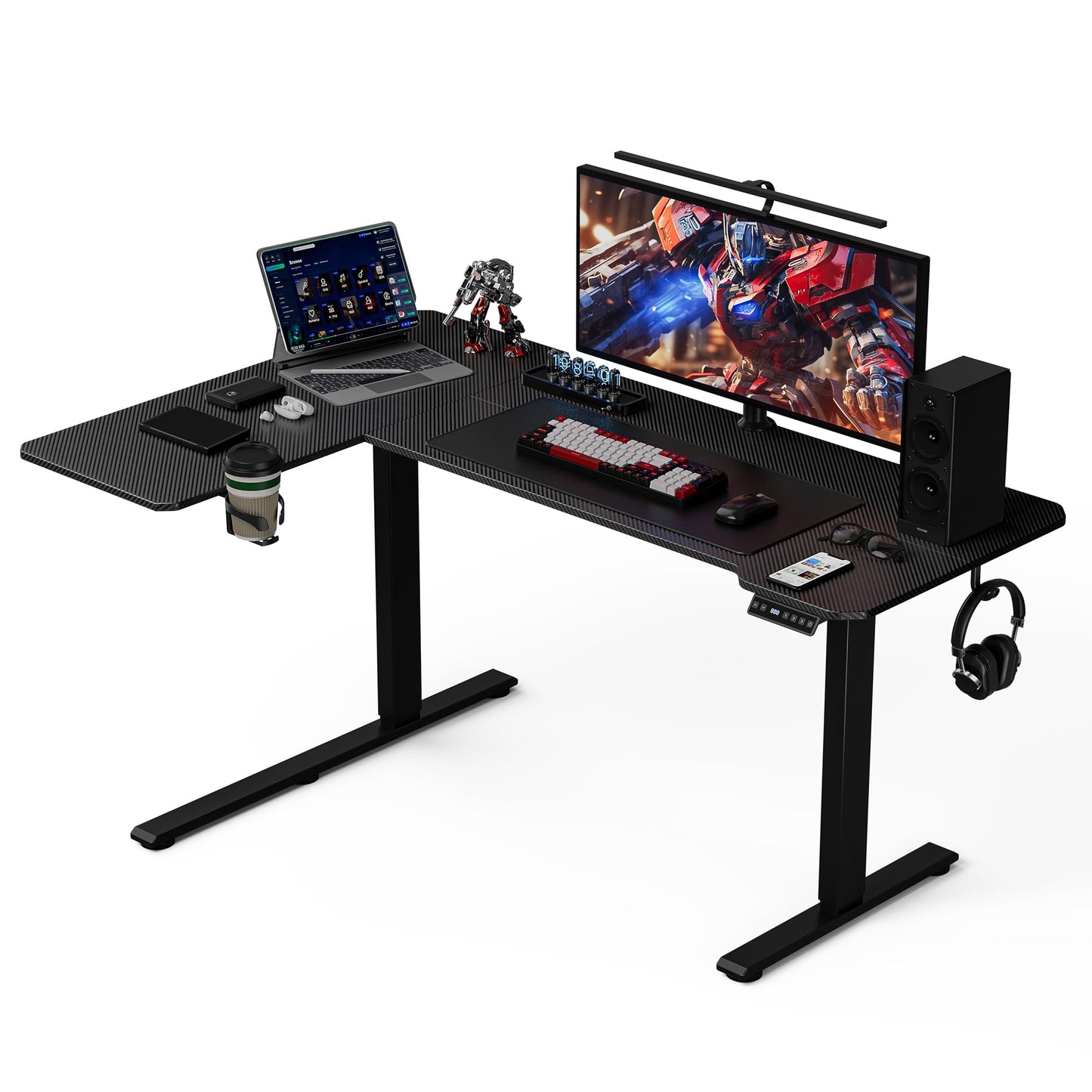 Acrolix Eckschreibtisch elektrisch höhenverstellbar – L-Form, ergonomisch, stabil