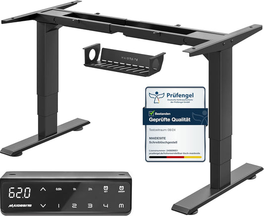 MAIDeSITe T2 Pro Plus Höhenverstellbarer Schreibtisch elektrisch mit Dual-Motor, 4 Memory-Steuerung, Sitz-Steh-Erinnerung, 100–220 cm Tischplatte