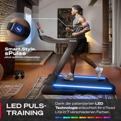Sportstech sTread Pro/Lite: Klappbares Laufband mit 20 km/h, 17 % Steigung und 7 PS Motor