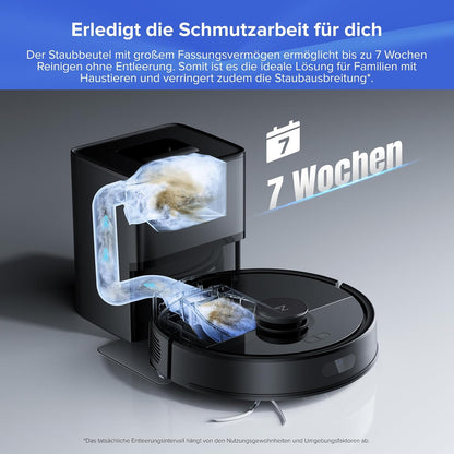 roborock Q7 L5+ Saugroboter Wischfunktion, Auto-Entleerung, 8000 Pa, LiDAR-Navigation
