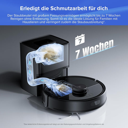 roborock Q7 L5+ Saugroboter Wischfunktion, Auto-Entleerung, 8000 Pa, LiDAR-Navigation