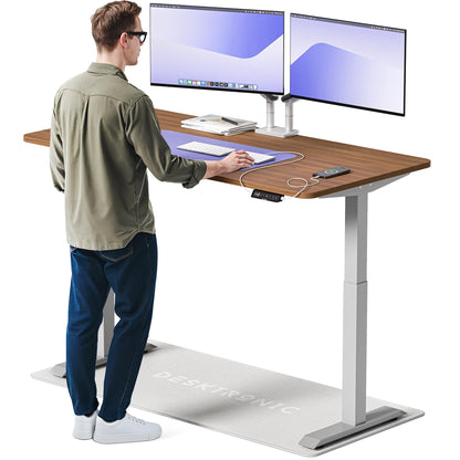 Desktronic HomeOne Elektrisch Höhenverstellbarer Schreibtisch, USB-Anschlüsse, Ergonomisch