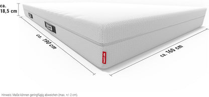 Bodyguard bett1 Matratze 2in1 QX-Schaum, 2 Härtegrade, abnehmbarer Bezug