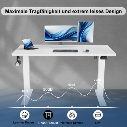 Devoko höhenverstellbarer Schreibtisch elektrisch – ergonomisch, stabil, mit Speicherfunktion