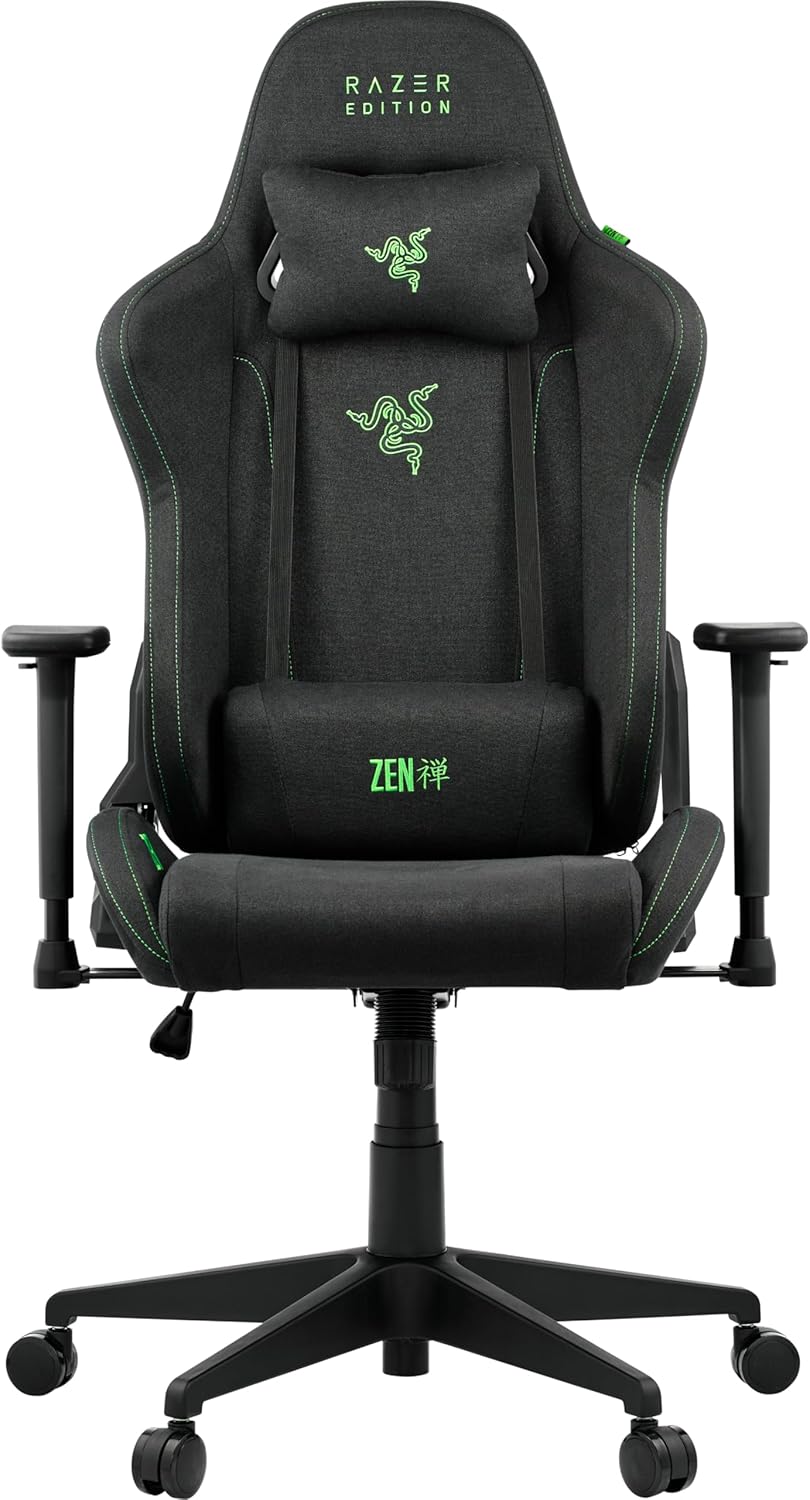Razer Gaming Stuhl TAROK Essentials X Cloth, Schwarz, Stoffbezug, ergonomisch, bis 130 kg