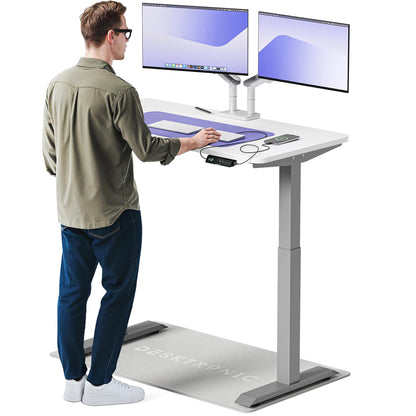 Desktronic HomeOne Elektrisch Höhenverstellbarer Schreibtisch, USB-Anschlüsse, Ergonomisch