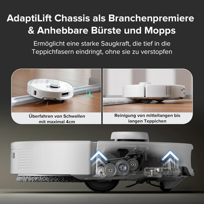 Roborock Qrevo Curv, 18,500Pa, Hebemopp, 75°C Wäsche, Anti-Tangle, Sprachsteuerung