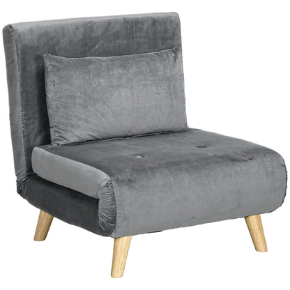 HOMCOM 3-in-1 Schlafsessel Beige – Klappsofa mit Bettfunktion & verstellbarer Rückenlehne