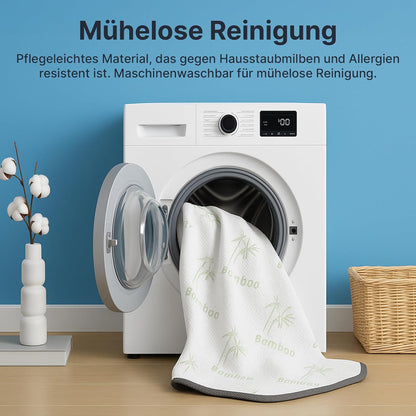 MKS Gel-Topper mit Memory-Schaum – 7 cm Matratzentopper, H2/H3, 3D-Luftstrom, Bambusbezug