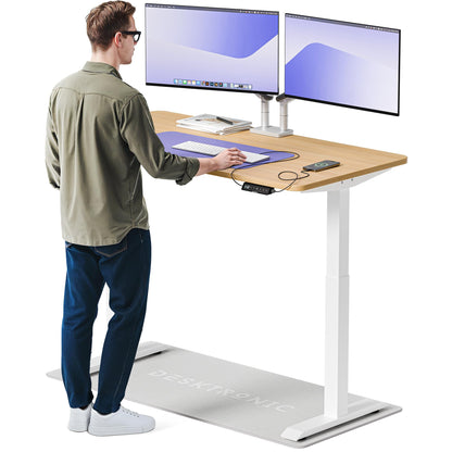 Desktronic HomeOne Elektrisch Höhenverstellbarer Schreibtisch, USB-Anschlüsse, Ergonomisch