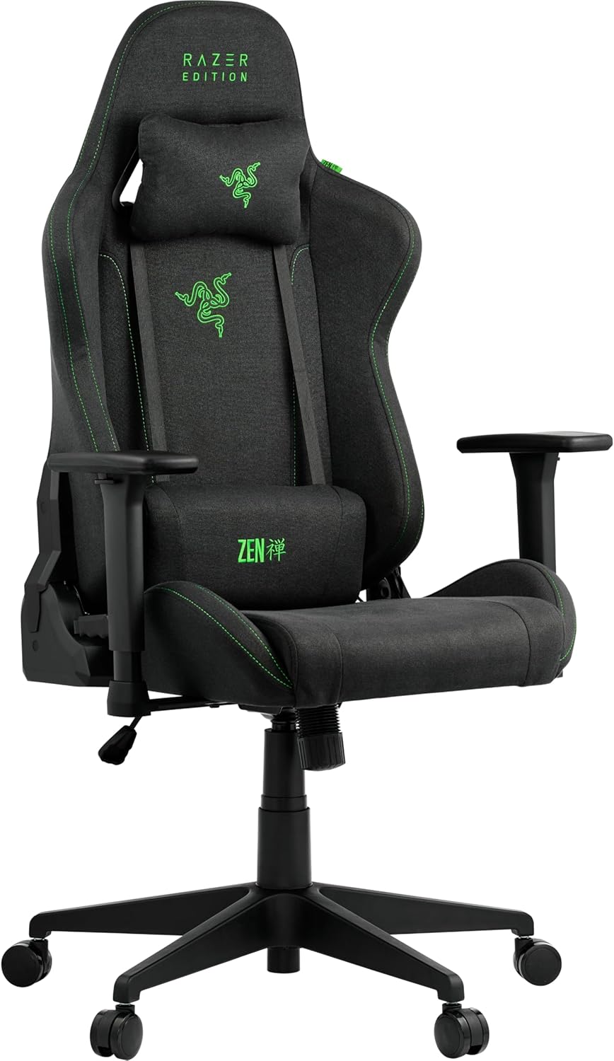 Razer Gaming Stuhl TAROK Essentials X Cloth, Schwarz, Stoffbezug, ergonomisch, bis 130 kg