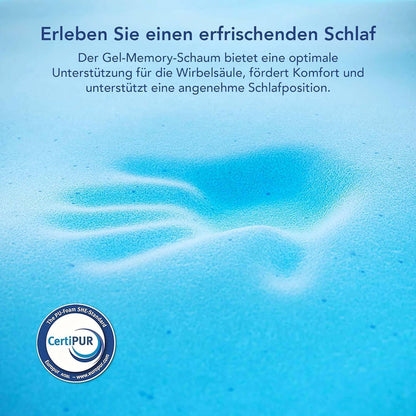 MKS Gel-Topper mit Memory-Schaum – 7 cm Matratzentopper, H2/H3, 3D-Luftstrom, Bambusbezug