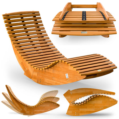 Casaria Sonnenliege 2er Set aus Akazienholz – Klappbar, Wetterfest, FSC-zertifiziert, 195×60 cm, Braun