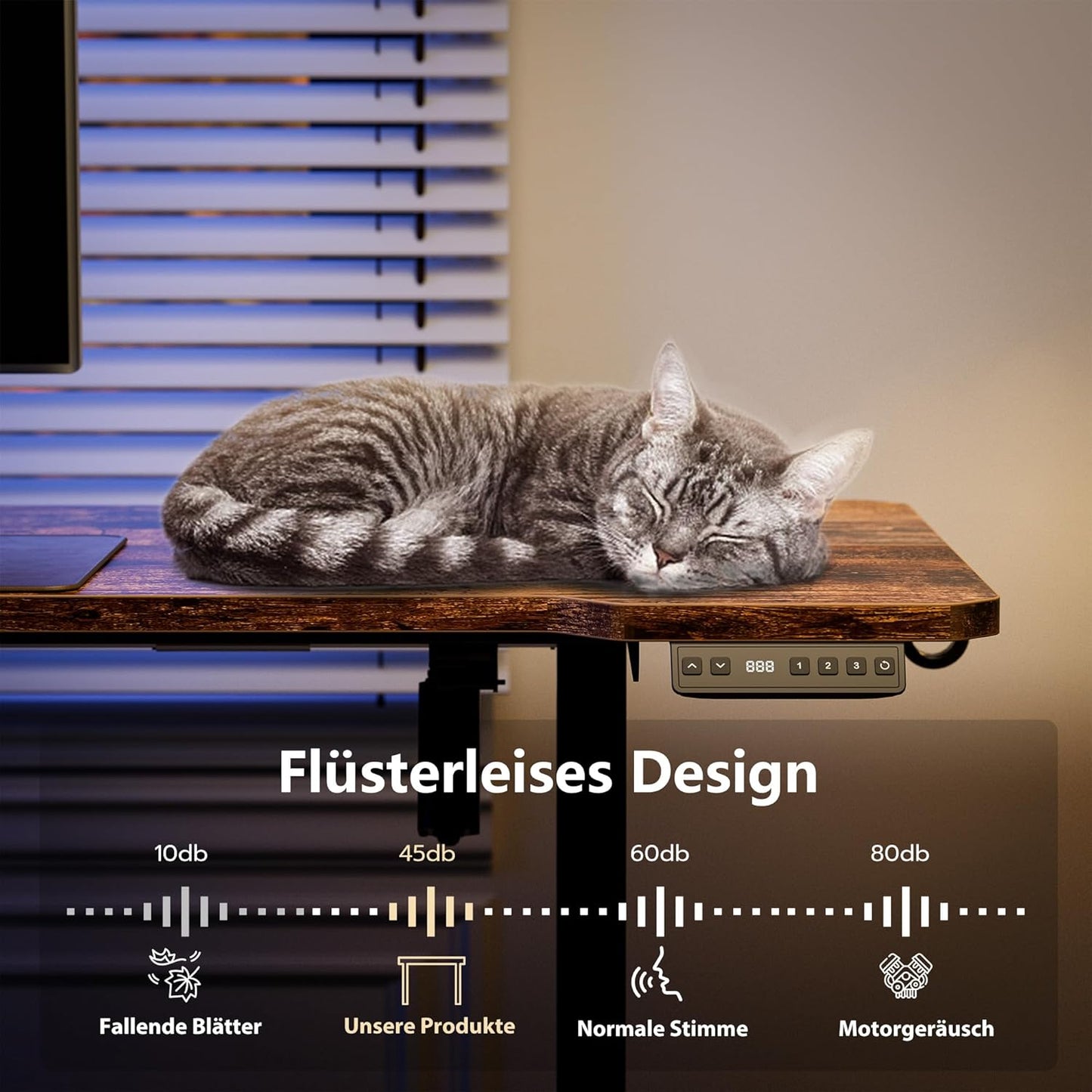 Acrolix Eckschreibtisch elektrisch höhenverstellbar – L-Form, ergonomisch, stabil