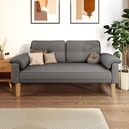 Xbro 2-Sitzer Sofa aus Stoff – Modernes Loveseat, Mit Armlehnen und Seitentasche