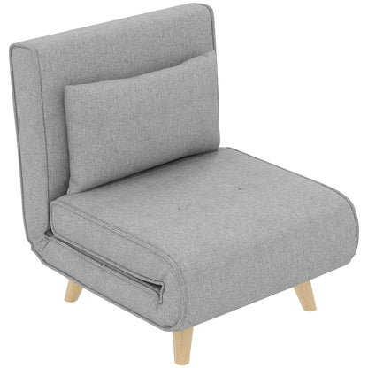 HOMCOM 3-in-1 Schlafsessel Beige – Klappsofa mit Bettfunktion & verstellbarer Rückenlehne
