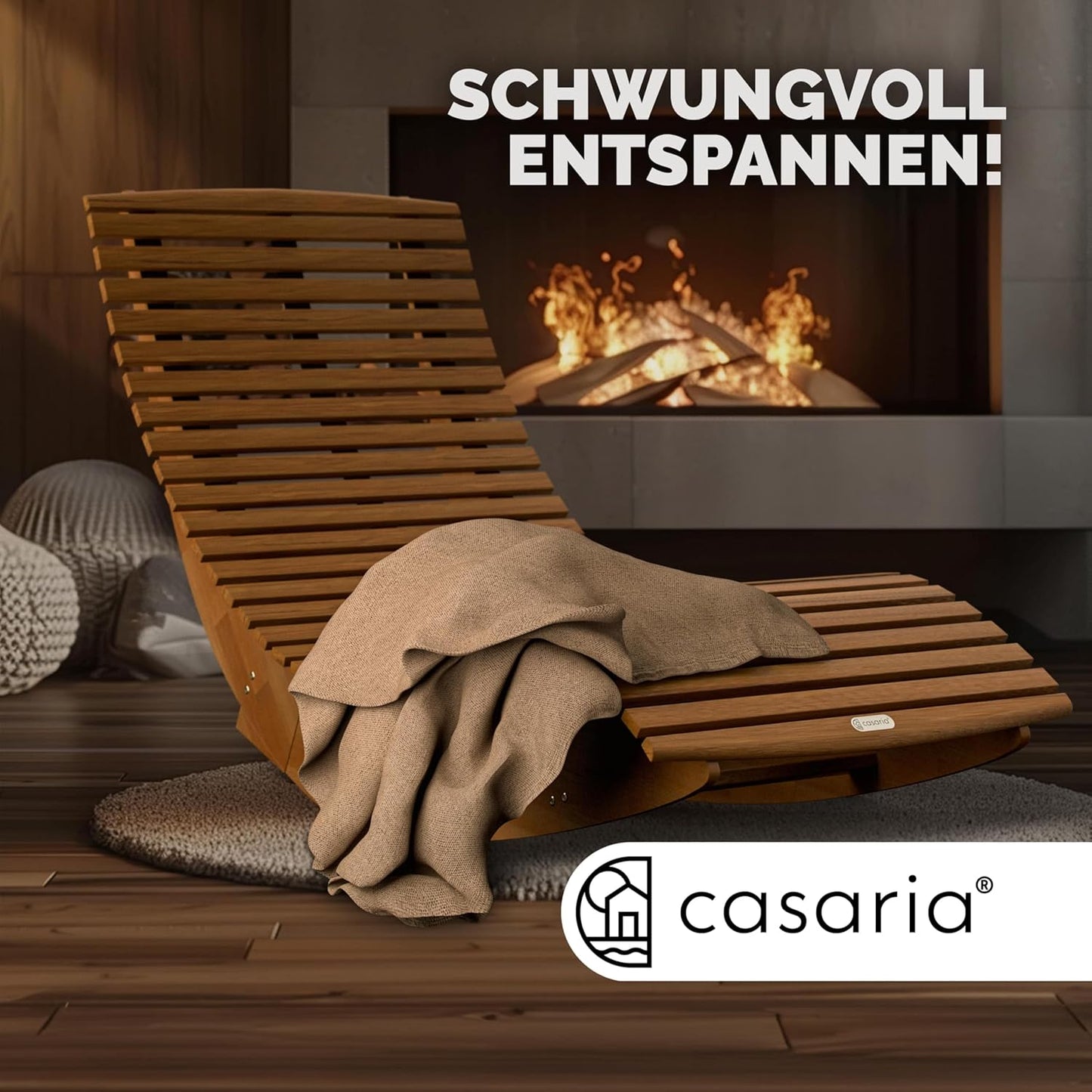 Casaria Sonnenliege 2er Set aus Akazienholz – Klappbar, Wetterfest, FSC-zertifiziert, 195×60 cm, Braun
