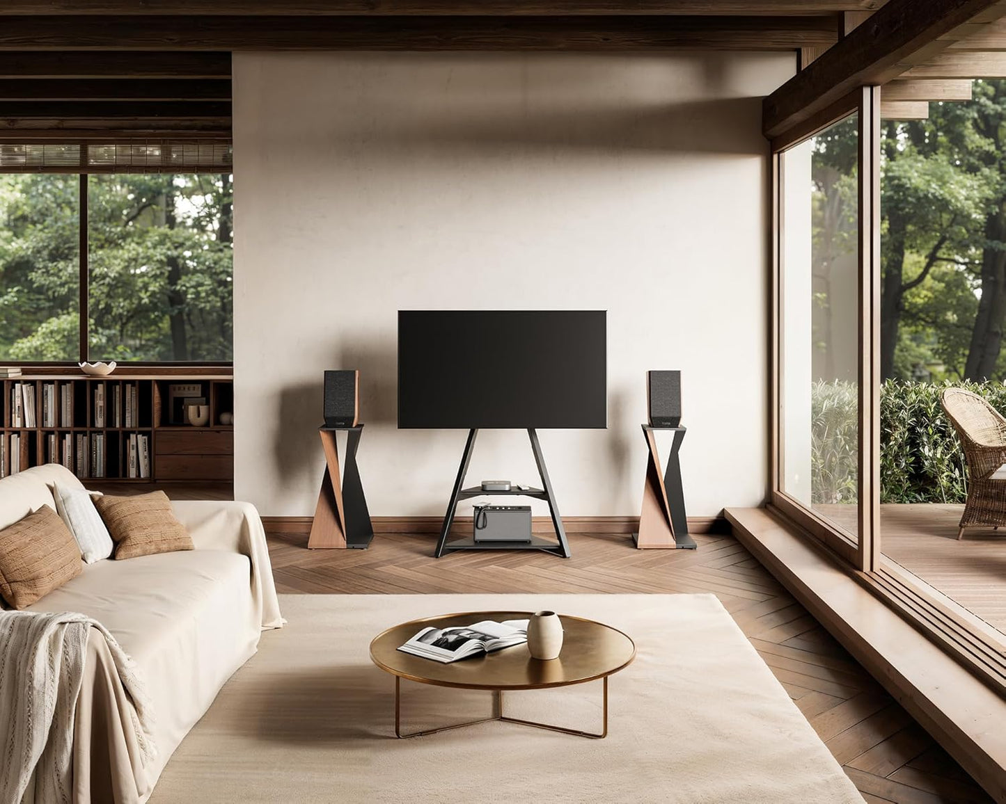 FITUEYES Mobiler TV Ständer mit Rollen für 32–65 Zoll Fernseher