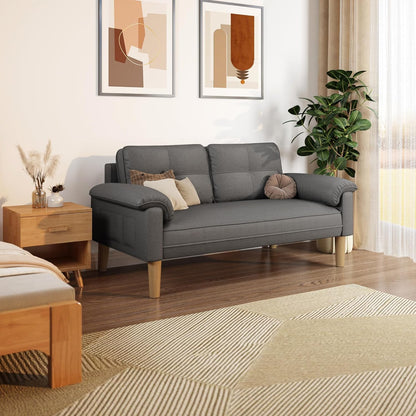 Xbro 2-Sitzer Sofa aus Stoff – Modernes Loveseat, Mit Armlehnen und Seitentasche