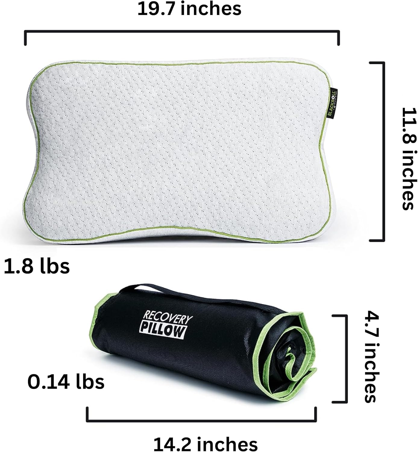 BLACKROLL Recovery Orthopädisches Nackenkissen – Memory Foam, Ergonomisch, Made in Germany