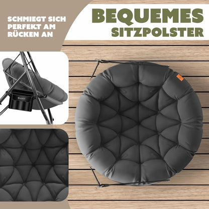 KESSER Hängesessel mit Gestell – Hängestuhl Indoor/Outdoor, inkl. Kissen & Tasche