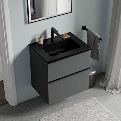 BERNSTEIN Badmöbel-Set Lavoa – Waschbecken mit Unterschrank, 2 Schubladen, Soft-Close, modernes Waschtisch-Set