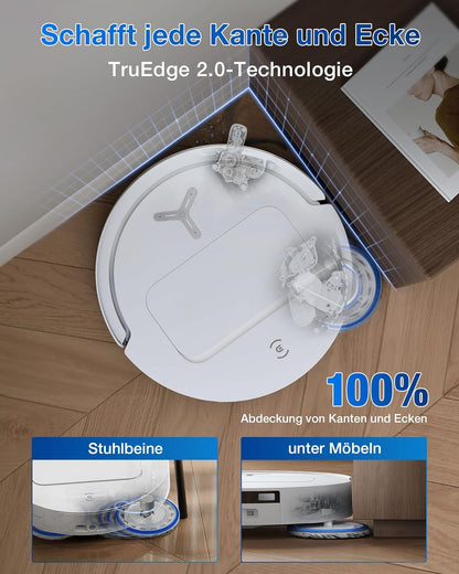 ECOVACS DEEBOT T50 Omni Saugroboter: 15.000 Pa, Heisswasser-Wischfunktion mit All-in-One Station