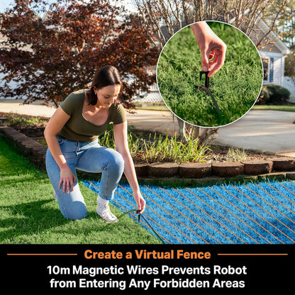 LawnMaster VBRM18AMID4R Mähroboter 800 m², ohne Kabel, WiFi & App