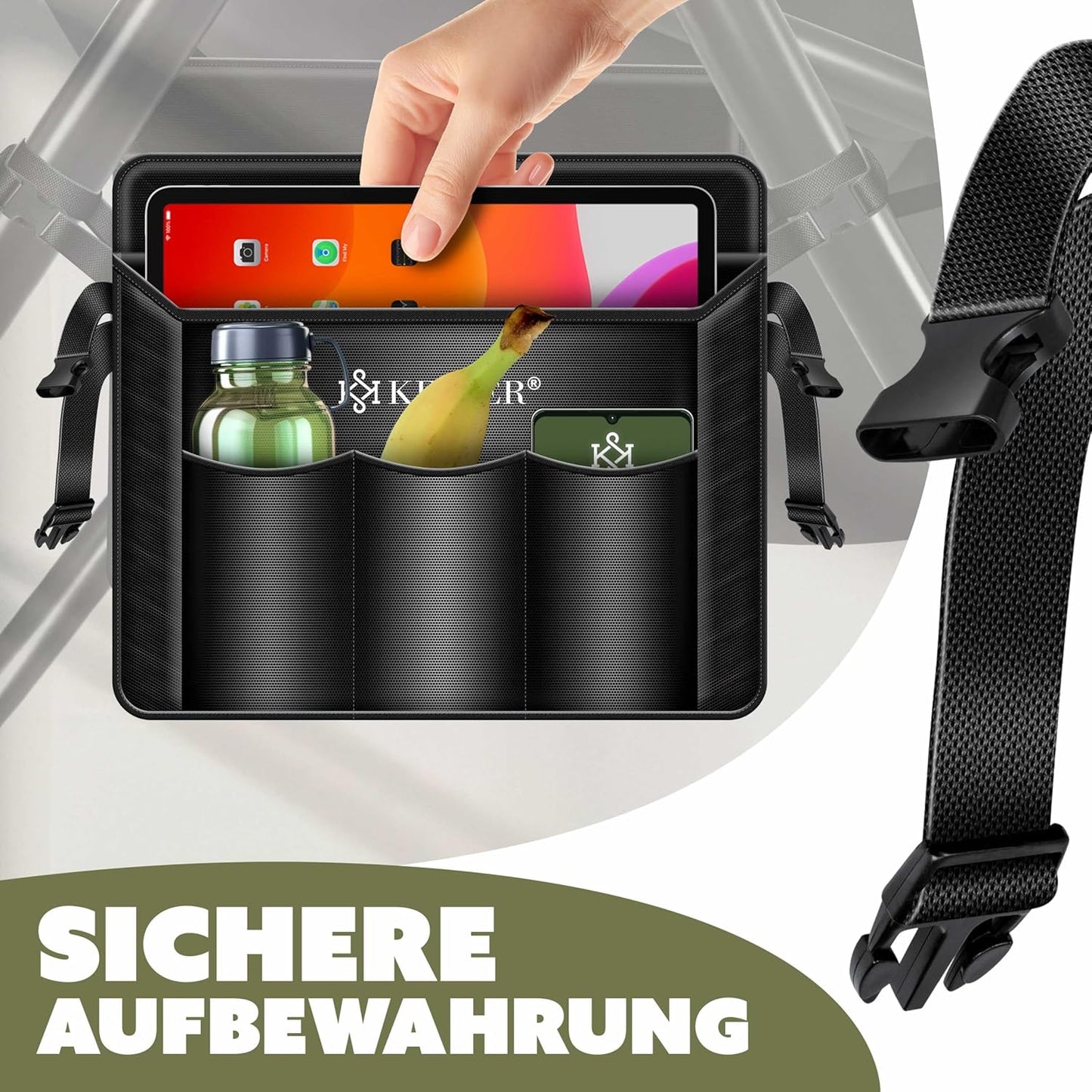 KESSER Hängesessel mit Gestell – Hängestuhl Indoor/Outdoor, inkl. Kissen & Tasche
