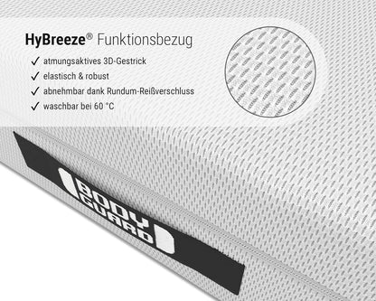 Bodyguard Bett1 Boxspring Matratze – 2in1 Liegehärten, Ergonomisch, QXSchaum, Oeko-TEX®, Made in Germany